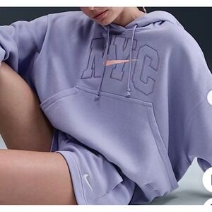 Nike Phoenix Fleece NYC Oversized Hoodie Women's Large Lavender Purple